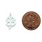 Sterling Silver 4 Leaf Clover Charm Good Luck Jewelry 19mm x 13mm